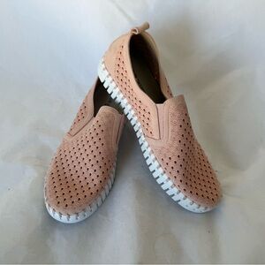 Ilse Jacobsen HORNBAEK Tulip Shoes Size 8 EU 39 Pink Flat Slip-On Low Top